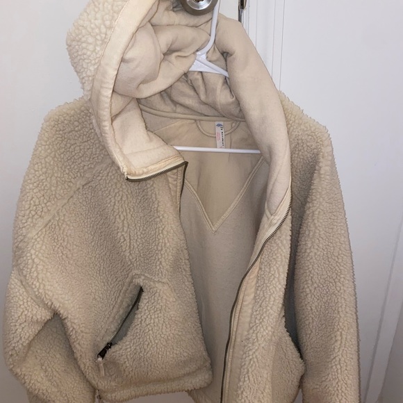 Free people white Sherpa jacket - Picture 2 of 2